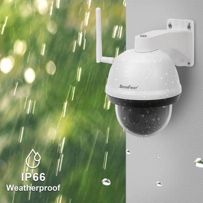 SecuFirst Wi-Fi IP-Beveiligings Dome Camera PTZ Outdoor WIT (CAM214W)