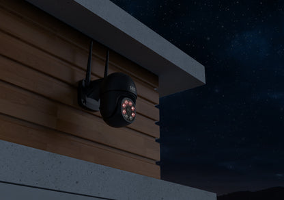SEC24 CAM216Z Dome Camera zwart - IP Camera draai- en kantelbaar voor buiten - FHD 1080P - Kleuren nachtzicht