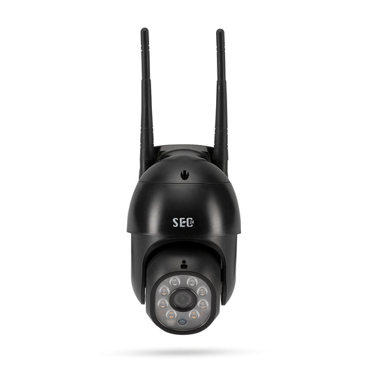 SEC24 CAM216Z Dome Camera zwart - IP Camera draai- en kantelbaar voor buiten - FHD 1080P - Kleuren nachtzicht