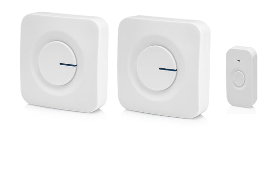 SEC24 DB706W Draadloze Deurbel met 2 Ontvangers - Regelbaar Volume en 52x Melodie - LED - Wit