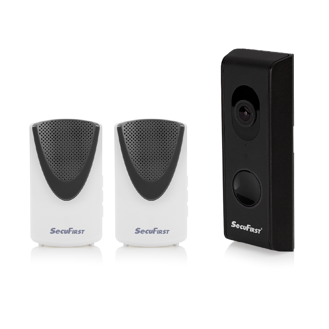 SecuFirst Wi-Fi deurbel met draadloze bel 1080P Zwart (DID701BB+)