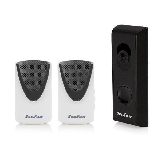 SecuFirst Wi-Fi deurbel met draadloze bel 1080P Zwart (DID701BB+)