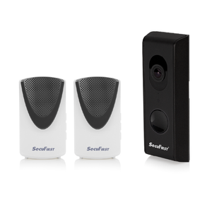 SecuFirst Wi-Fi deurbel met draadloze bel 1080P Zwart (DID701BB+)