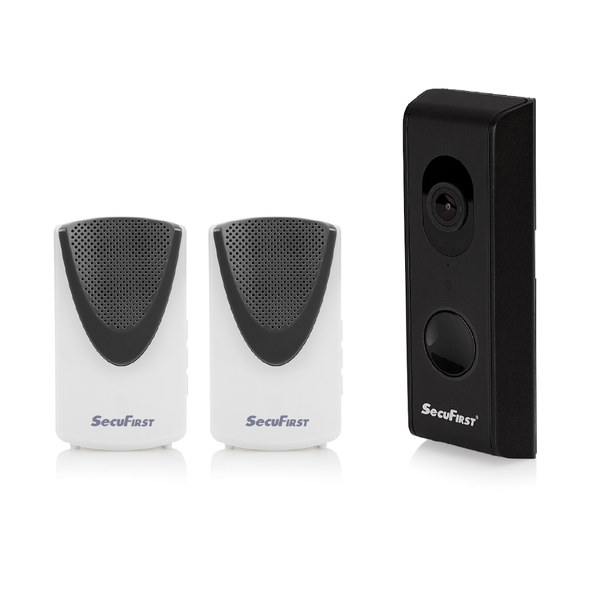 SecuFirst Wi-Fi deurbel met draadloze bel 1080P Zwart (DID701BB+)