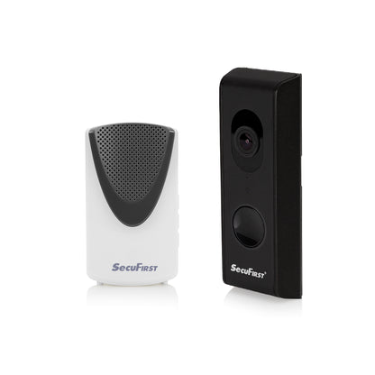 SecuFirst Wi-Fi deurbel met draadloze bel 1080P Zwart (DID701BB) + 32GB micro sd kaart