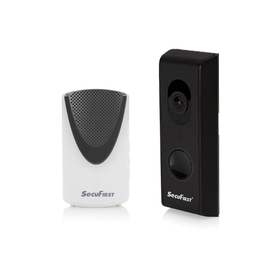 SecuFirst Wi-Fi deurbel met draadloze bel 1080P Zwart (DID701BB) + 32GB micro sd kaart