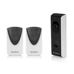 SecuFirst Wi-Fi deurbel met draadloze bel 1080P Zwart / Zilver (DID701B+)