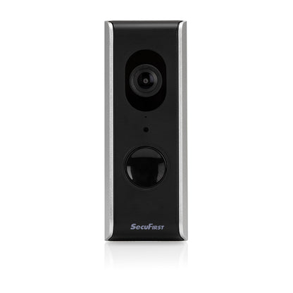 SecuFirst Wi-Fi deurbel met draadloze bel 1080P Zwart / Zilver (DID701B+) + 128GB Samsung Endurance micro sd kaart.