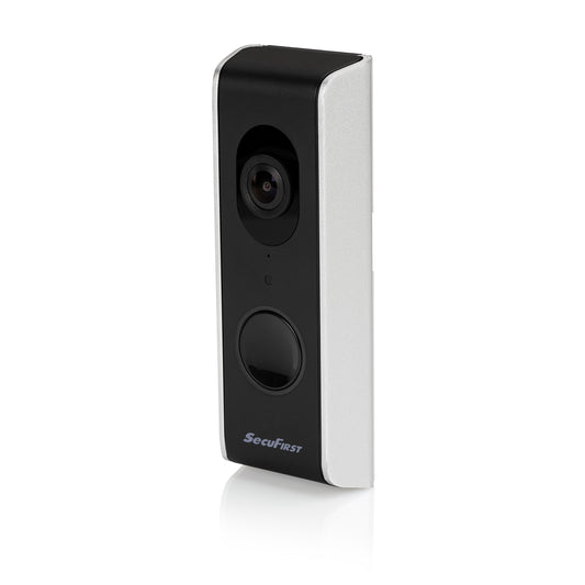 SecuFirst Wi-Fi deurbel met draadloze bel 1080P Zwart / Zilver (DID701B+) + 128GB Samsung Endurance micro sd kaart.