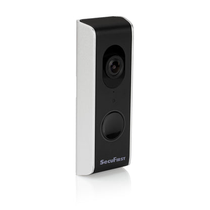SecuFirst Wi-Fi deurbel met draadloze bel 1080P Zwart / Zilver (DID701B+) + 128GB Samsung Endurance micro sd kaart.
