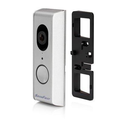 SecuFirst Wi-Fi deurbel met draadloze bel 1080P Zilver (DID701S)+ 32GB micro sd kaart