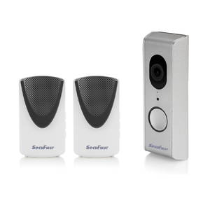 SecuFirst Wi-Fi deurbel met draadloze bel 1080P Zilver (DID701S+)