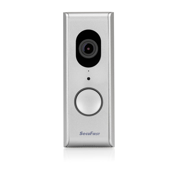 SecuFirst Wi-Fi deurbel met draadloze bel 1080P Zilver (DID701S)+ 32GB micro sd kaart