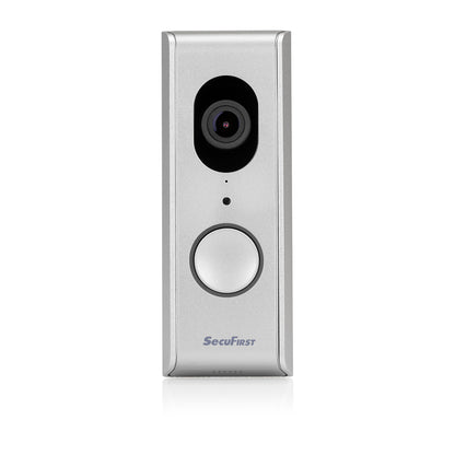 SecuFirst Wi-Fi deurbel met draadloze bel 1080P Zilver (DID701S+) + 128GB Samsung Endurance micro sd kaart.