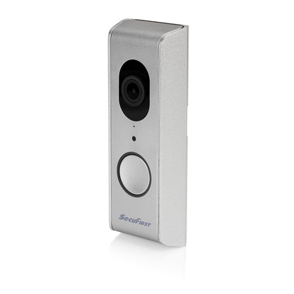 SecuFirst Wi-Fi deurbel met draadloze bel 1080P Zilver (DID701S)+ 32GB micro sd kaart