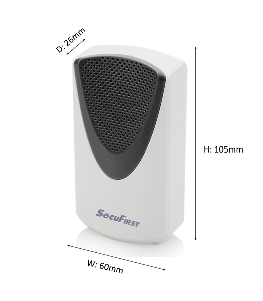 SecuFirst Wi-Fi deurbel met draadloze bel 1080P Zwart / Zilver (DID701B+)