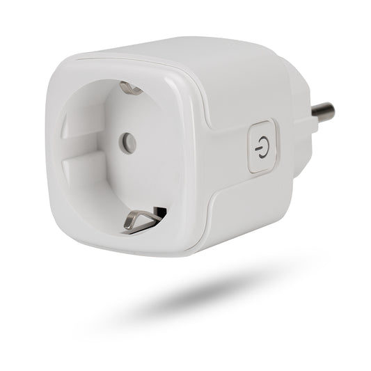 SEC24 Slimme stekker WiFi plug met digitale timer 16A- Tijdschakelaar - Energiemeter - Werkt met Google Home en Alexa - Voor binnen gebruik (HAS860)