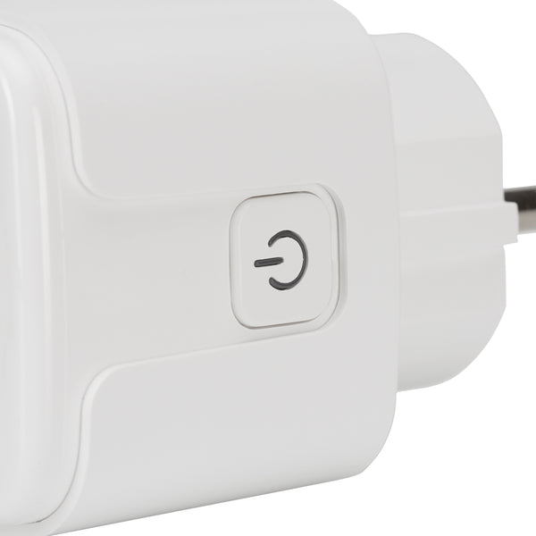 SEC24 Slimme stekker WiFi plug met digitale timer 16A- Tijdschakelaar - Energiemeter - Werkt met Google Home en Alexa - Voor binnen gebruik (HAS860)