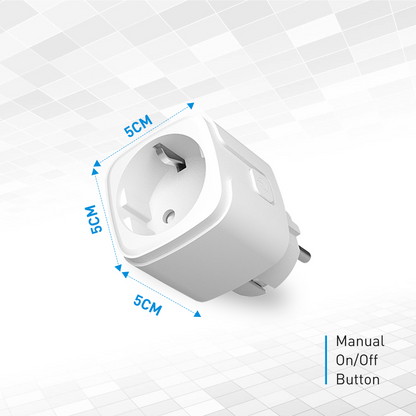 SEC24 Slimme stekker WiFi plug met digitale timer 16A- Tijdschakelaar - Energiemeter - Werkt met Google Home en Alexa - Voor binnen gebruik (HAS860)