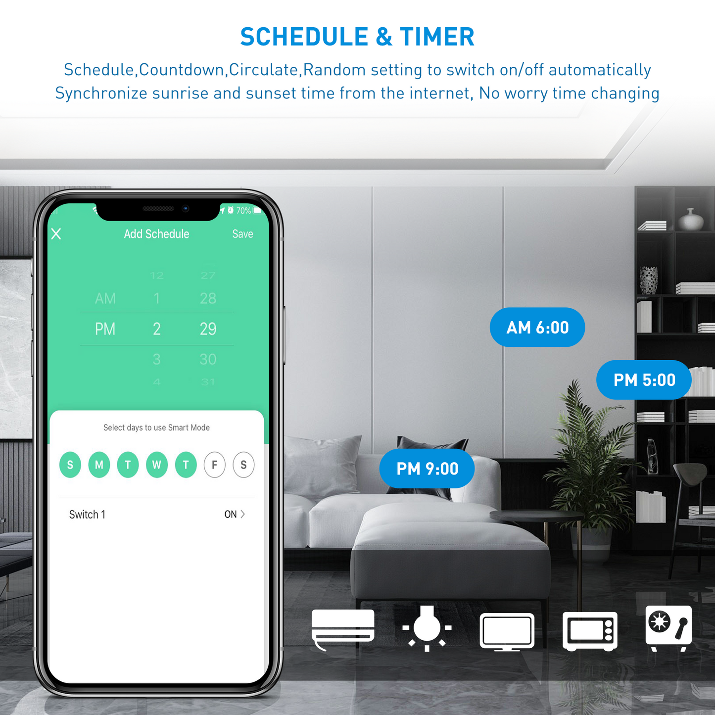 SEC24 2x Slimme stekker WiFi plug met digitale timer 16A- Tijdschakelaar - Werkt met Google Home en Alexa - Voor binnen gebruik (HAS860V2)