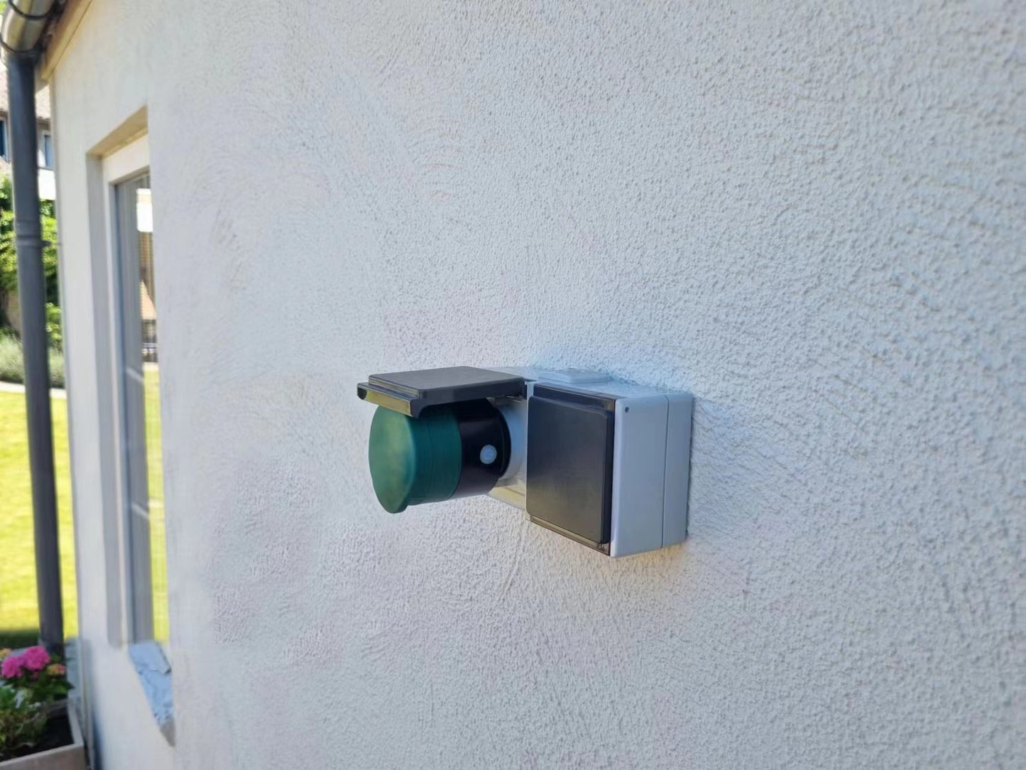 SEC24 2x Slimme stekkers WiFi plug met digitale timer 16A- Tijdschakelaar - Werkt met Google Home en Alexa - Voor buiten gebruik (HAS880V2)