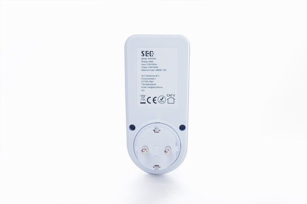 SEC24 Energiemeter met Led verlicht display - Verbruiksmeter - Stroomverbruik meter - Elektriciteitsmeter - Energie besparen - voor het meten van Watt/Ampère/Voltage/KWH (KWH230)