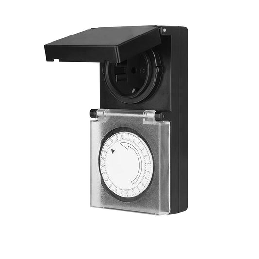 SEC24 Tijdschakelaar Mechanisch voor Buiten gebruik - IP44 - 230V 3680W - Energie besparing (TMR201)